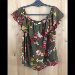 Maeve Vallita Off-The-Shoulder Blouse Size Medium